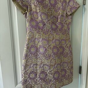 Lilly Pulitzer Purple Sheath Mini Dress with Cap Sleeves